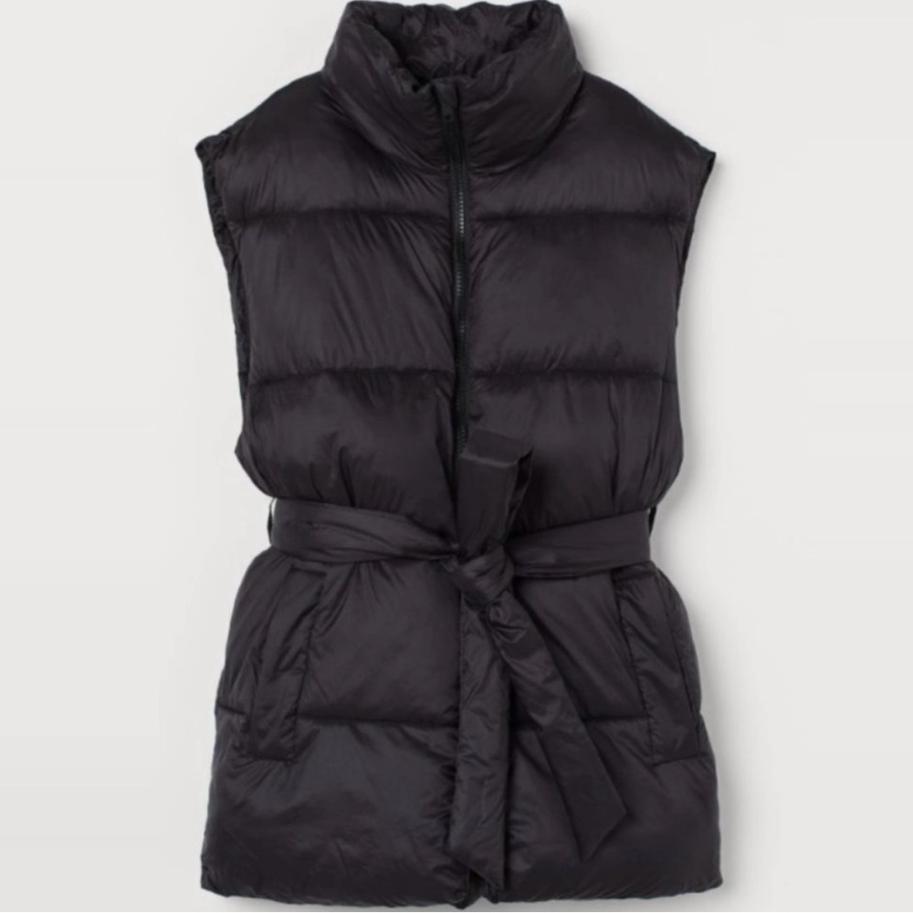 H&M Black Quilted Puffer Vest Size XL Women’s